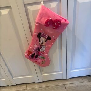 Pink Minnie Mouse Holiday Stocking